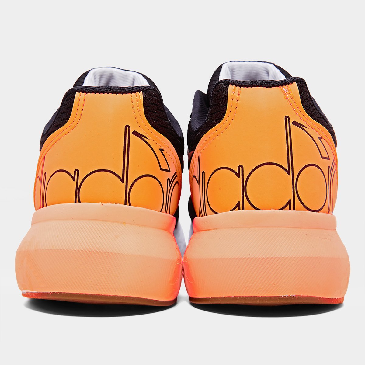 Miniatura Tênis Diadora Vulcano II Feminino Preto+Laranja Escuro - 34