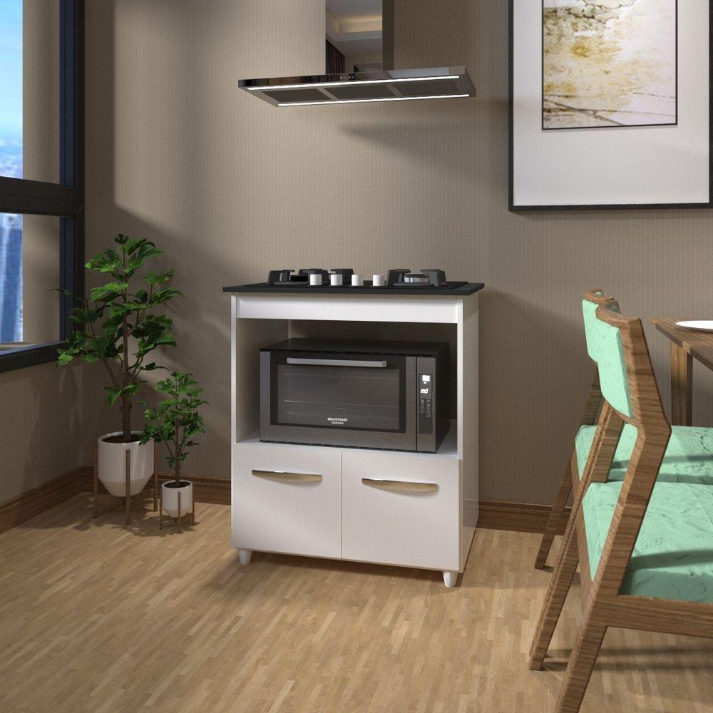 Miniatura Balcão Armário De Cozinha Para Fogão Cooktop 4 Bocas E Forno Elétrico Evelyn Mobília Decor Branco