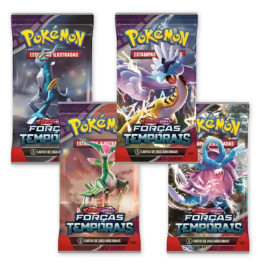 Miniatura Blister Pokemon Coleção Forças Temporais Cartas Copag Ev05 C