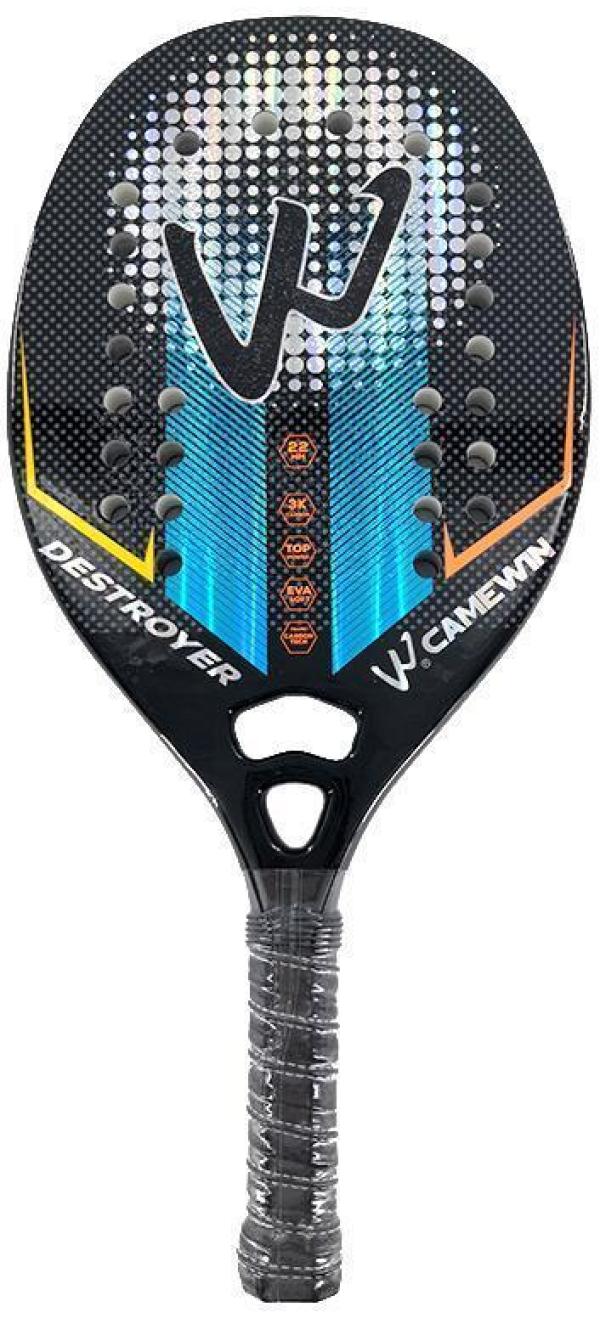 Miniatura Kit 2 Raquetes Beach Tennis Camewin 100% Fibra De Carbono 3K