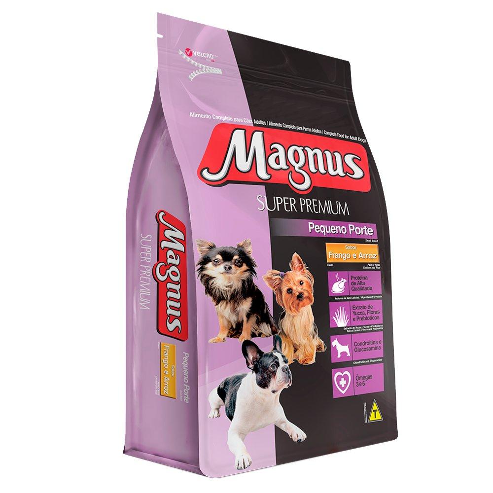 Miniatura Ração Magnus Super Premium Frango e Arroz para Cães Adultos de Pequeno Porte - 10,1 Kg