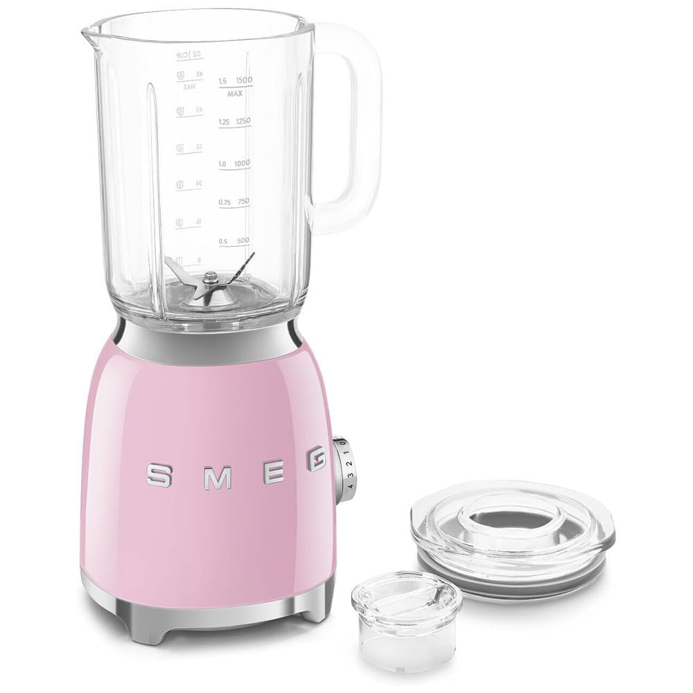Miniatura Liquidificador SMEG BLF03 Retro Style 600W com Jarra de 1,5 litros sem BPA e Funções para Smoothies e Trituração de Gelo - Design Anos 50