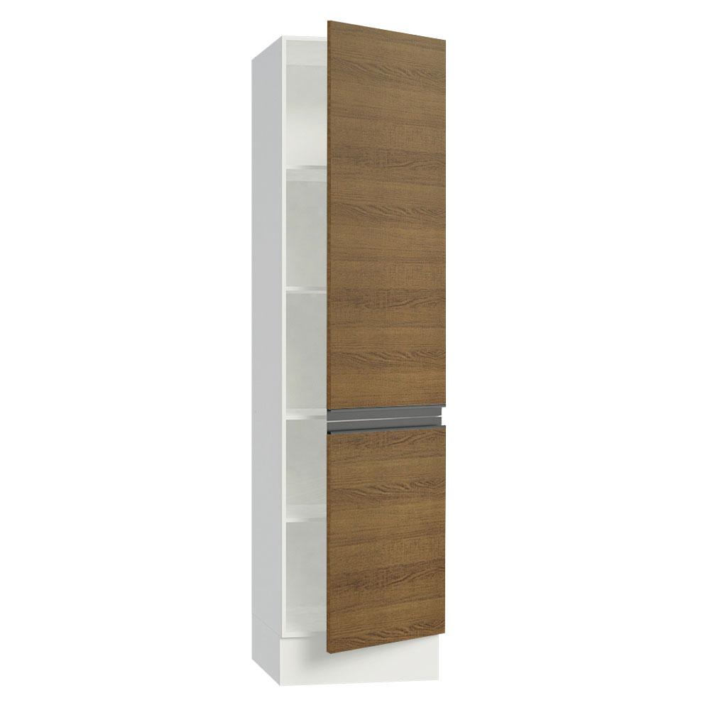 Miniatura Paneleiro Armário de Cozinha 100% MDF 2 Portas Branco/Rustic Smart Madesa Branco