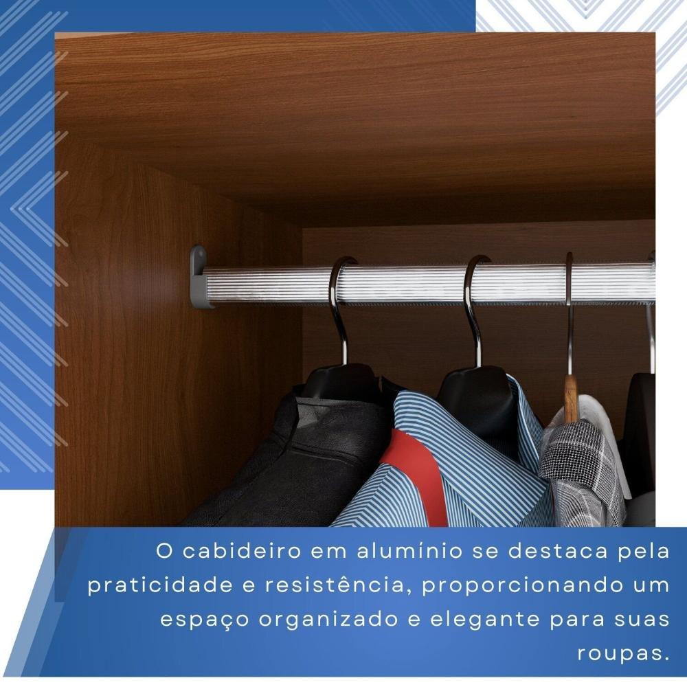 Miniatura Guarda-roupa Closet 6 Gavetas com Pés Florianópolis Espresso Móveis Cinamomo