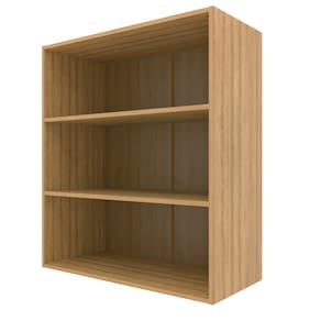 Miniatura Armário Aéreo Bartira Cristal com 2 Portas, 2 Prateleiras e 80cm de largura - Lâmina Mel/Azul Royal