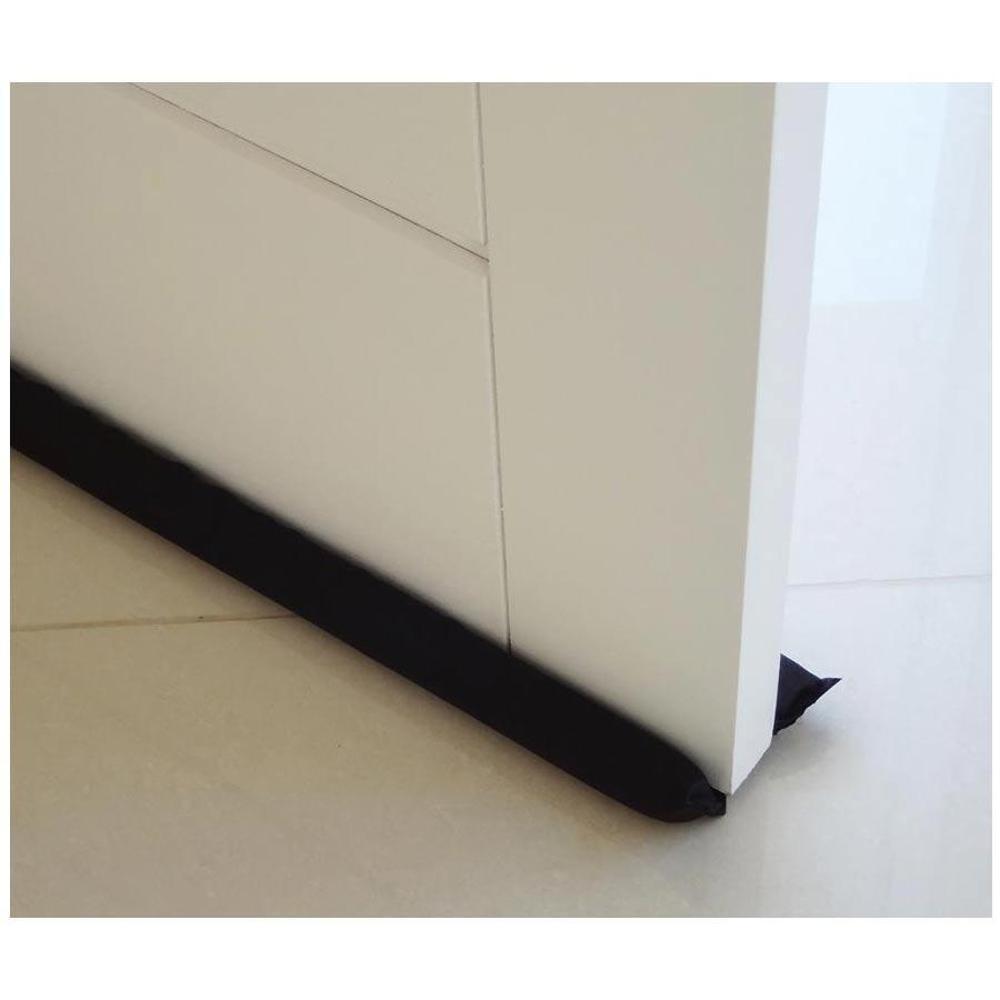 Miniatura Veda Protetor De Porta Tecido Preto 90Cm Impermeavel