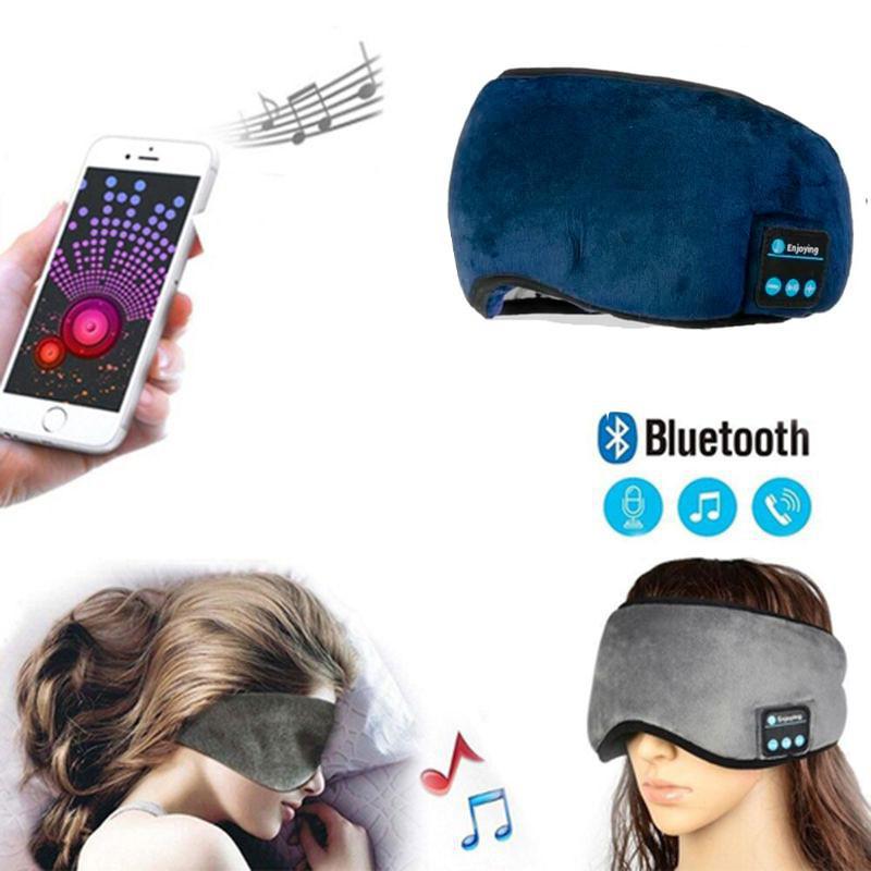Miniatura Mascara Para Dormir Azul Bluetooth Tapa Olho Fone Ouvido