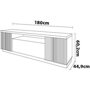 Rack Colibri Manaus com 3 Portas, Ideal para TV de Até 70” Freijó