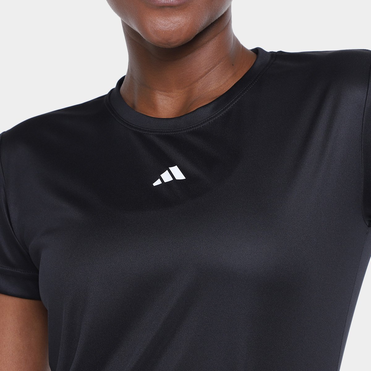 Miniatura Camiseta Adidas Treino Básica Feminina Preto+Branco - GG