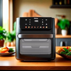 Miniatura Fritadeira Elétrica Air Fryer Philco Oven PAF11B 11L Porta Removível - Preta 110V