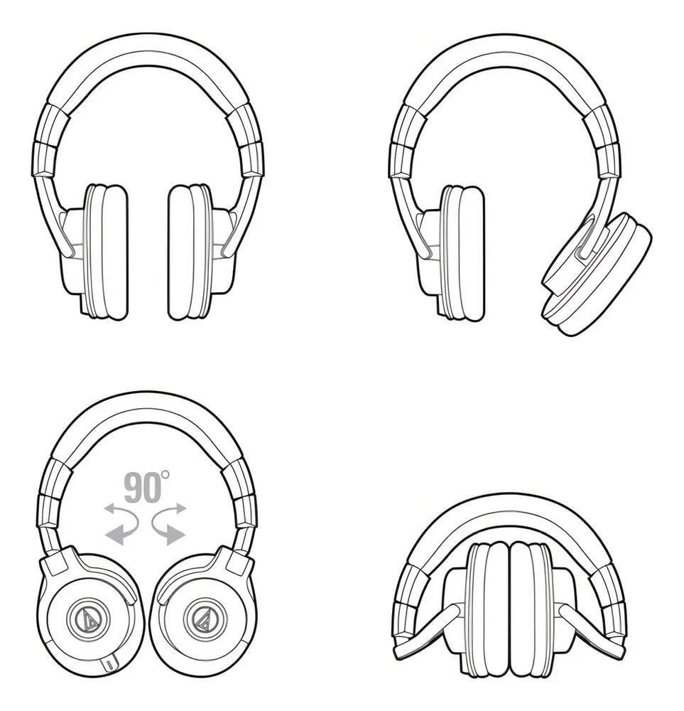 Fone Audio-Technica Ath-M40X: Som Profissional Over-Ear