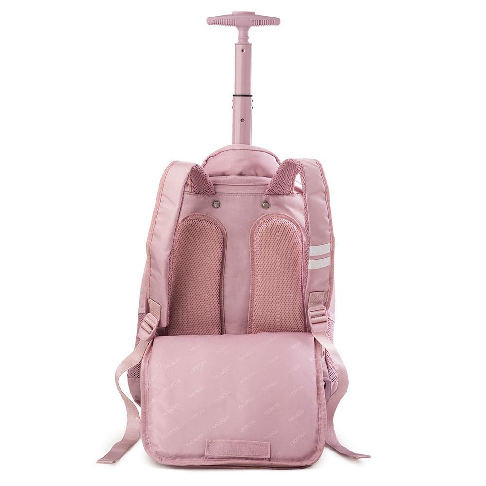 Miniatura Mochila com Rodas Studio Executiva Para Notebook Rose Rosa