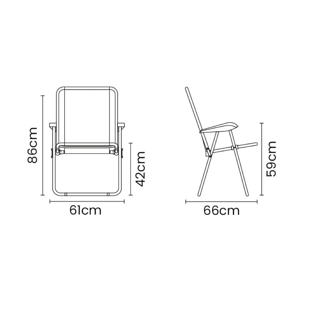 Miniatura Cadeira De Praia Tramontina Creta Master Em Alumínio Camurça