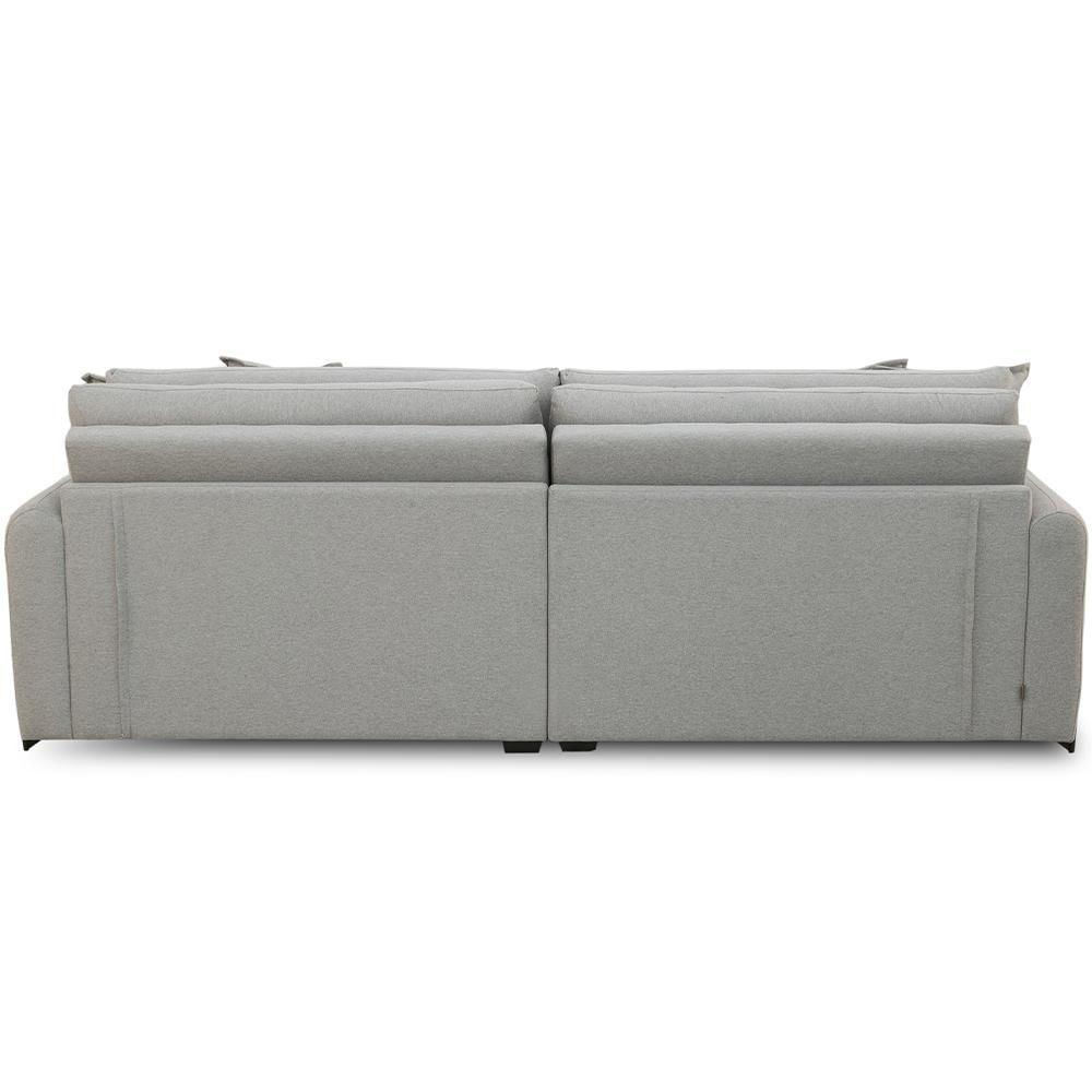 Miniatura Sofá Cama Retrátil Para Sala De Estar 3 Lugares 230cm Lee T03 Linho Cinza Urano - Lyam Decor