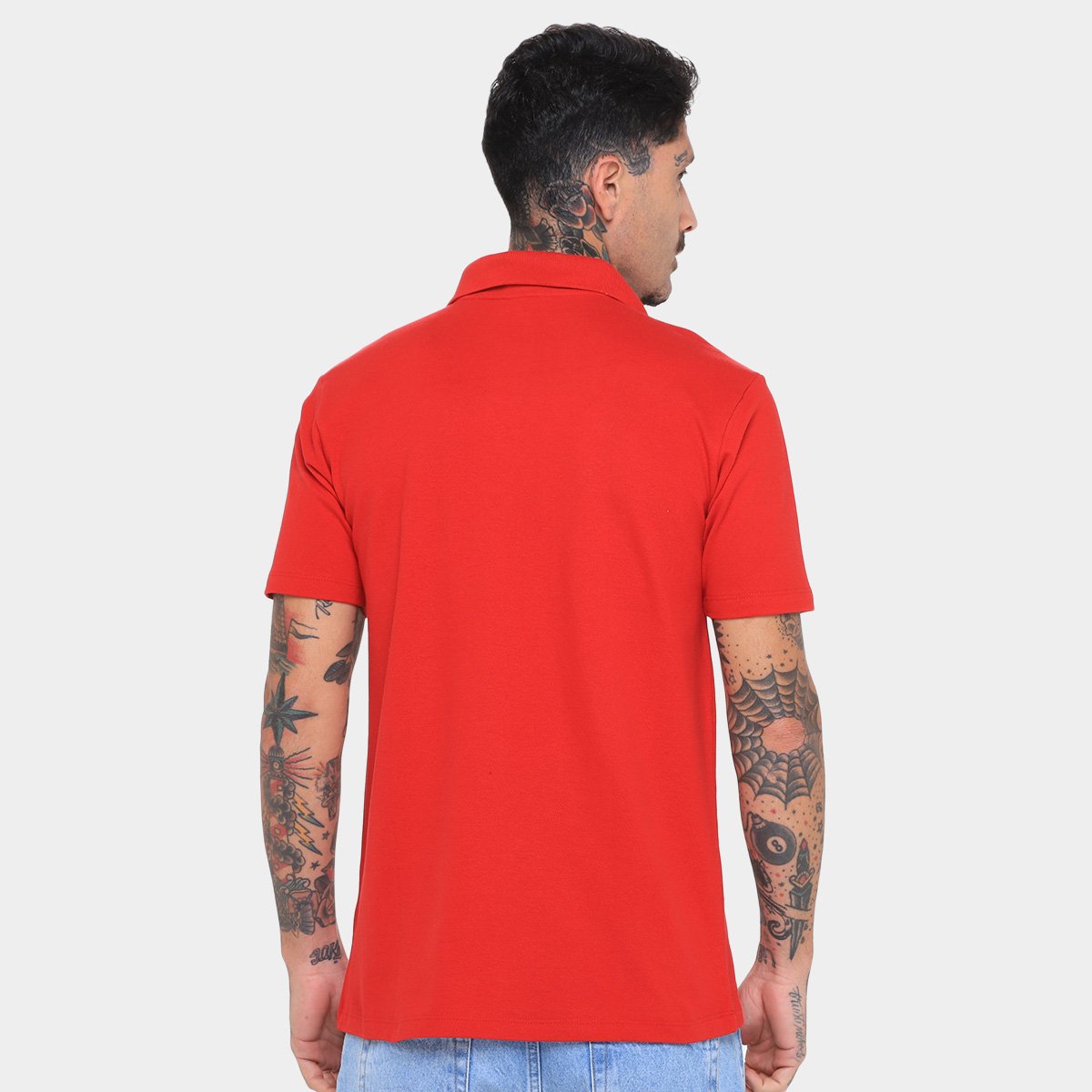 Miniatura Camisa Polo Cavalera Aguia Line Masculina Vermelho - G
