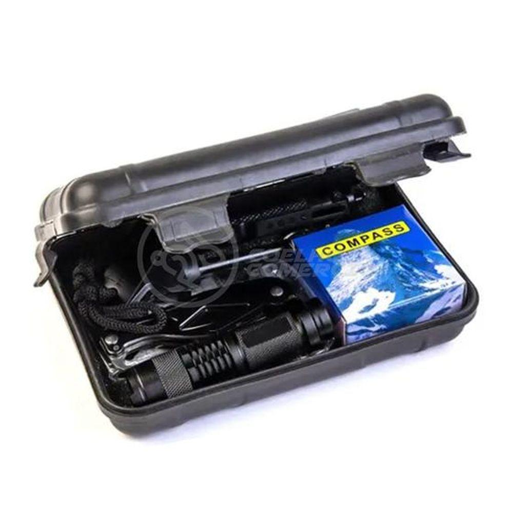 Miniatura Kit Camping De Sobrevivência Brillante Torcia Led Tz-1