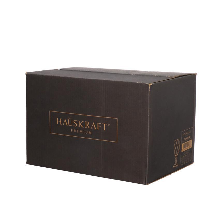 Miniatura Jogo Taça Transparente Borda Dourada 320Ml 6 Peças