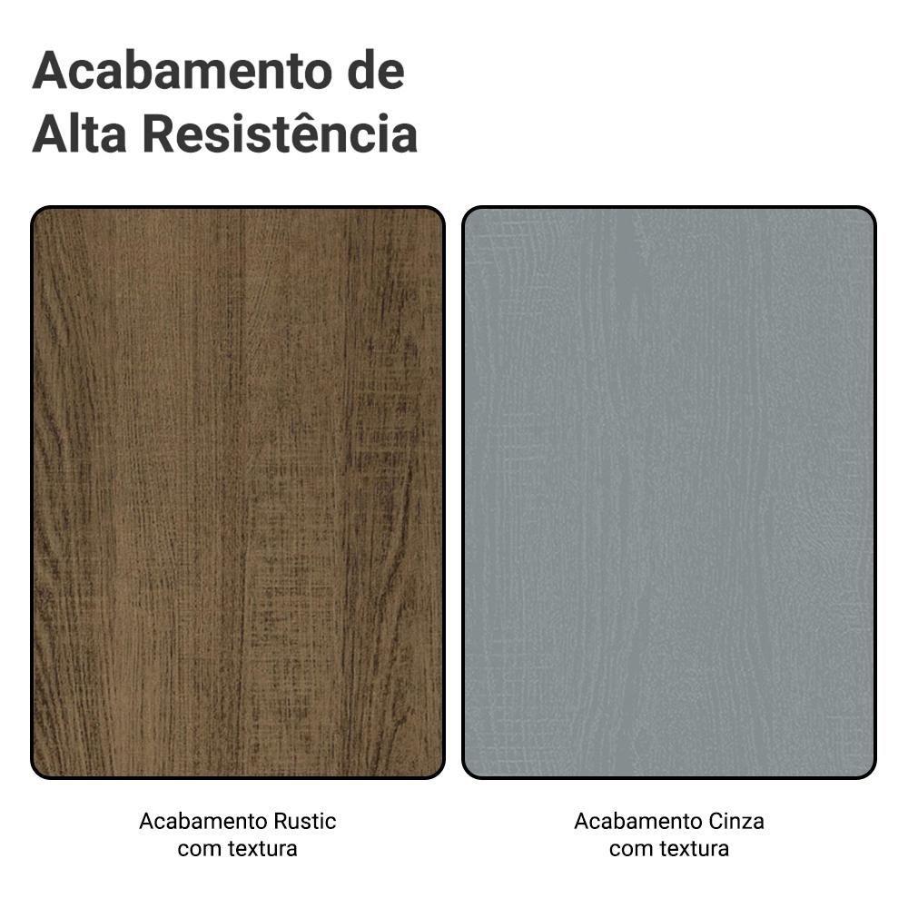 Miniatura Armário De Cozinha Compacta 156 Cm Rustic-cinza Emilly Madesa 01