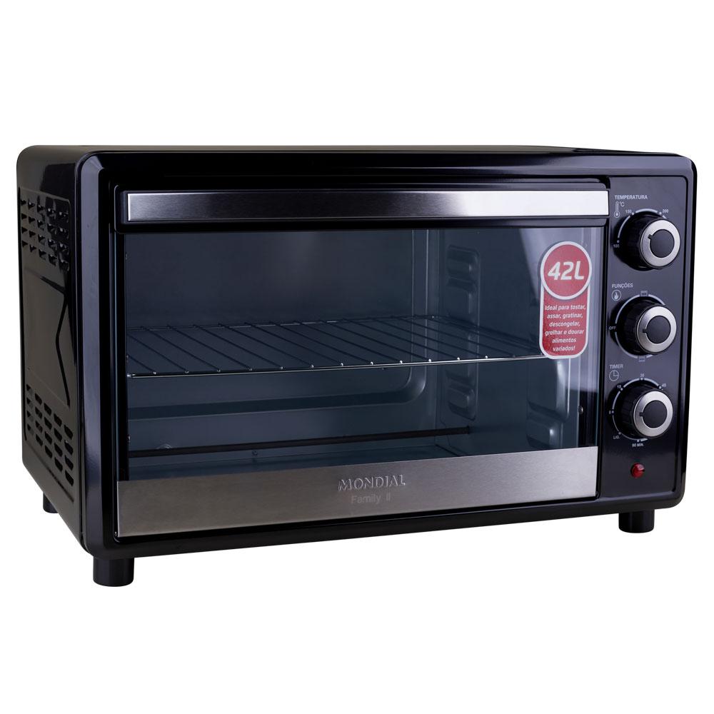 Miniatura Forno Elétrico 42L Family II Mondial FR42 Preto 220V Preto - 220V