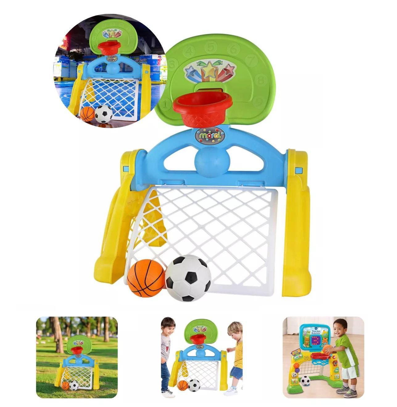 Kit Centro Esportivo Infantil Basquete Futebol Diversão