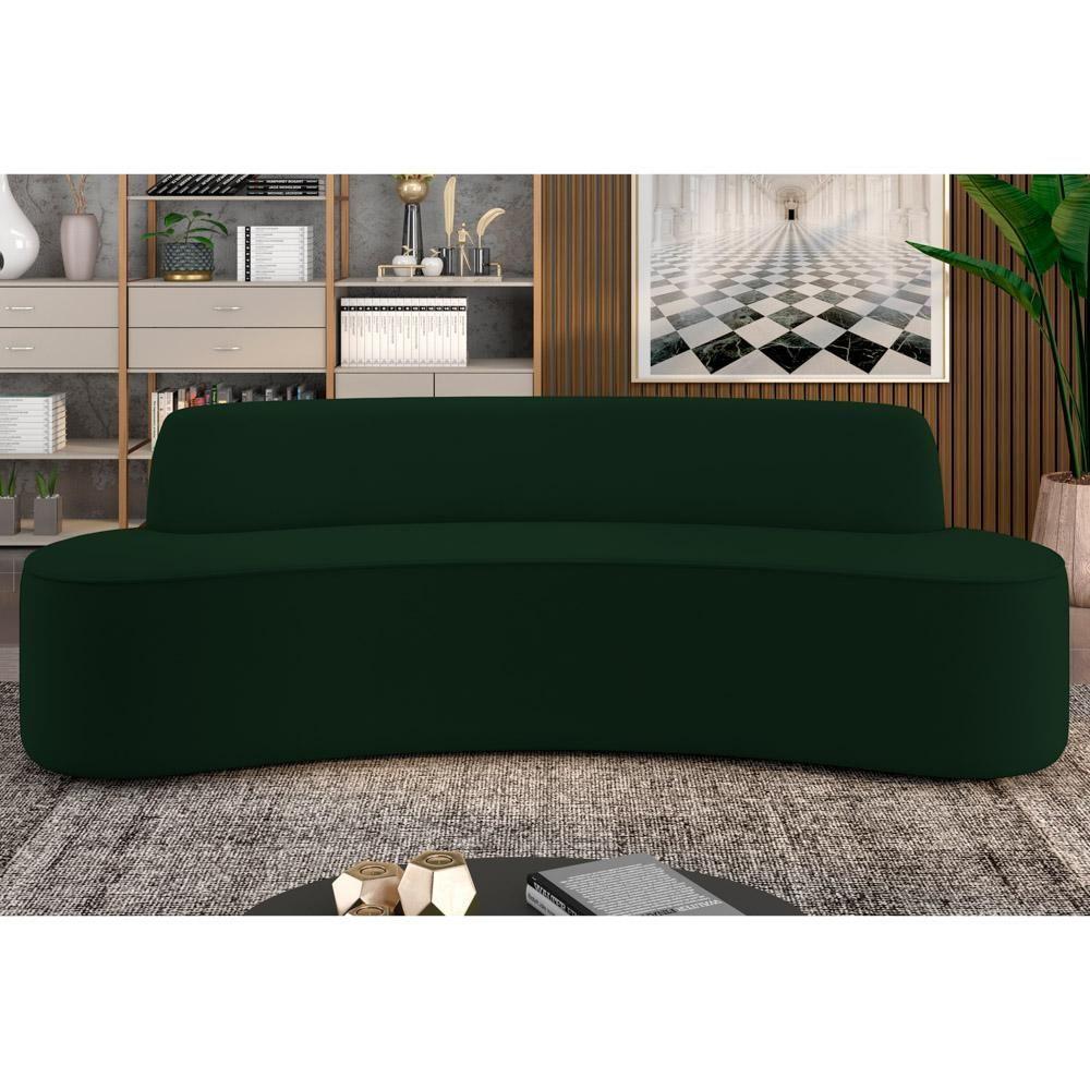 Miniatura Sofá 5 Lugares Para Sala De Estar Living 300cm Koane D06 Veludo Esmeralda - Mpozenato