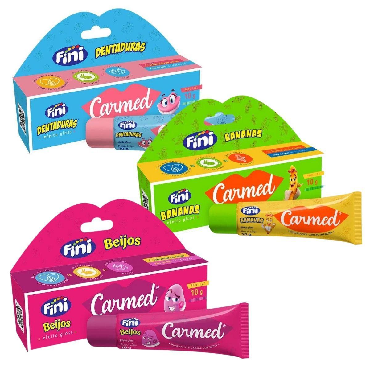 Miniatura Kit Hidratante Labial Carmed Fini C/3 10G