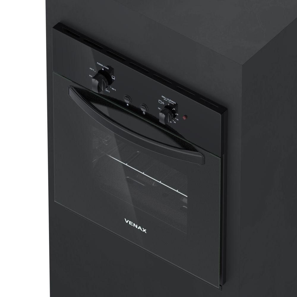 Miniatura Forno De Embutir A Gas Venax 50 Litros Giii Gas Glp Totale Nero Preto 127V