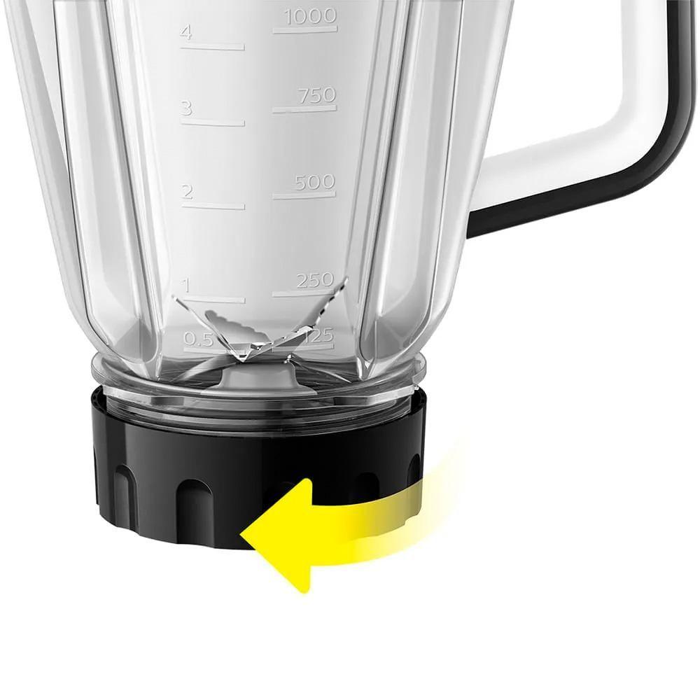 Miniatura Liquidificador Philips Walita Ri2242/91 Jarra Inquebrável 1200w Preto 110V