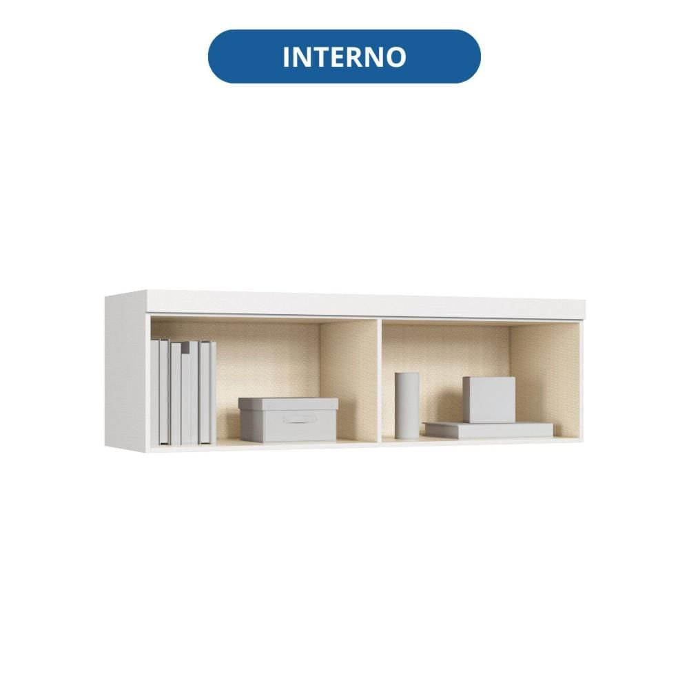 Módulo Aéreo para Quarto 2 Portas Infinity Branco Line/Duna