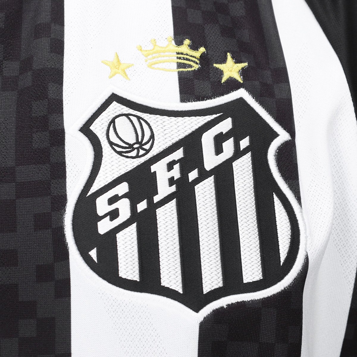 Miniatura Camisa Santos II 25/26 S/N Torcedor Umbro Masculina Preto+Branco - EGG