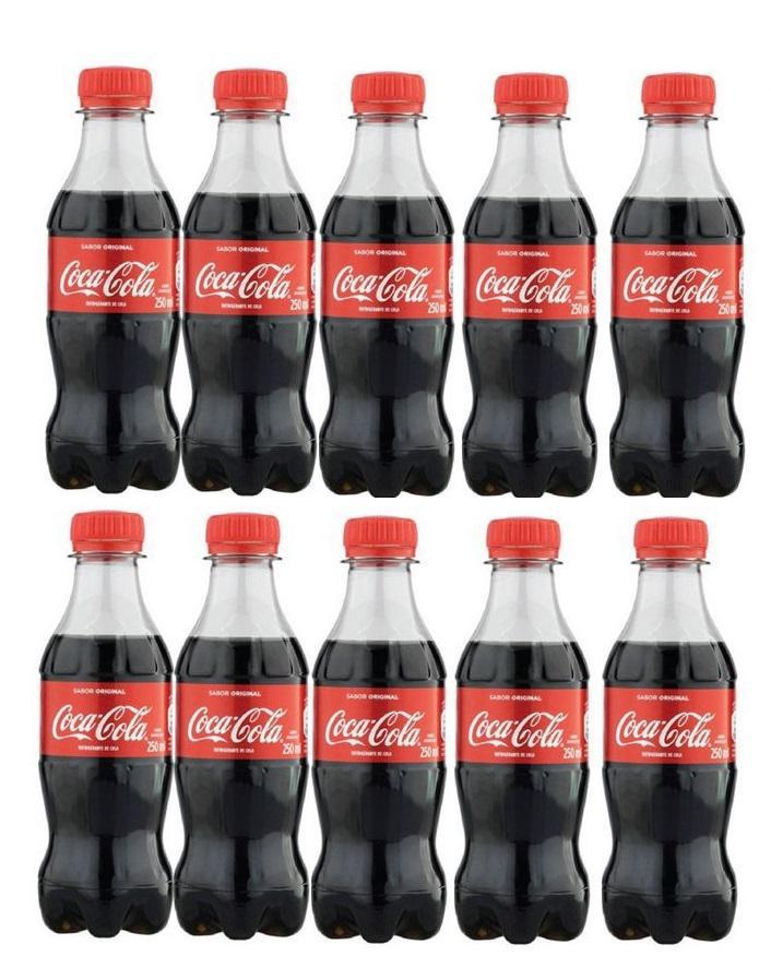Miniatura Refrigerante Coca Cola Coquinha 250Ml Kit Com 10 Unidades