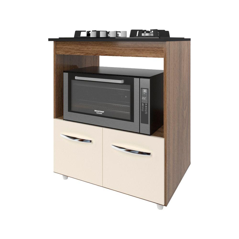 Miniatura Balcão Armário De Cozinha Para Fogão Cooktop 4 Bocas E Forno Elétrico Evelyn Mobília Decor Savana Off White