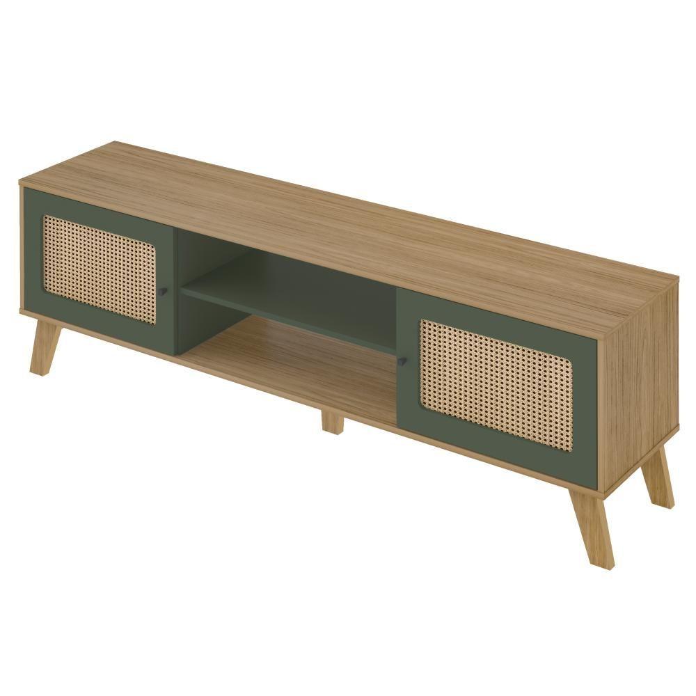 Miniatura Rack Charllote Para Tv Até 75" Carvalho/menta Artely Carvalho/menta