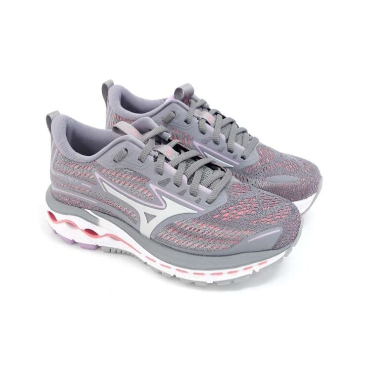 Miniatura Tenis Mizuno Wave Nitron 2 Feminino - Cinzarosa - CINZA/ROSA 35