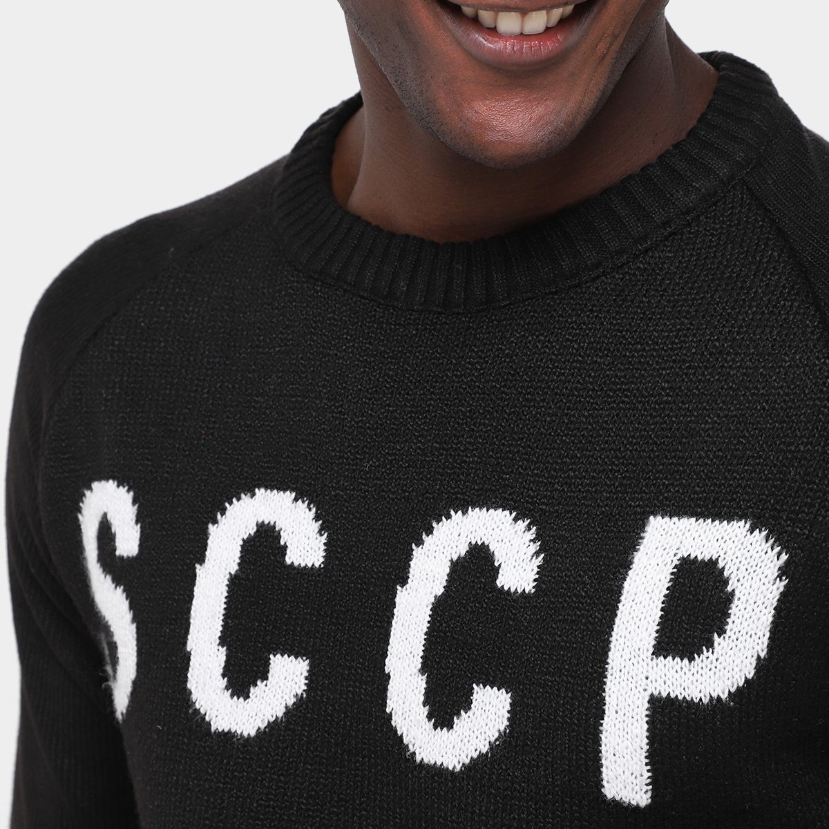 Miniatura Suéter Corinthians Coimbra Masculina Preto - EGG