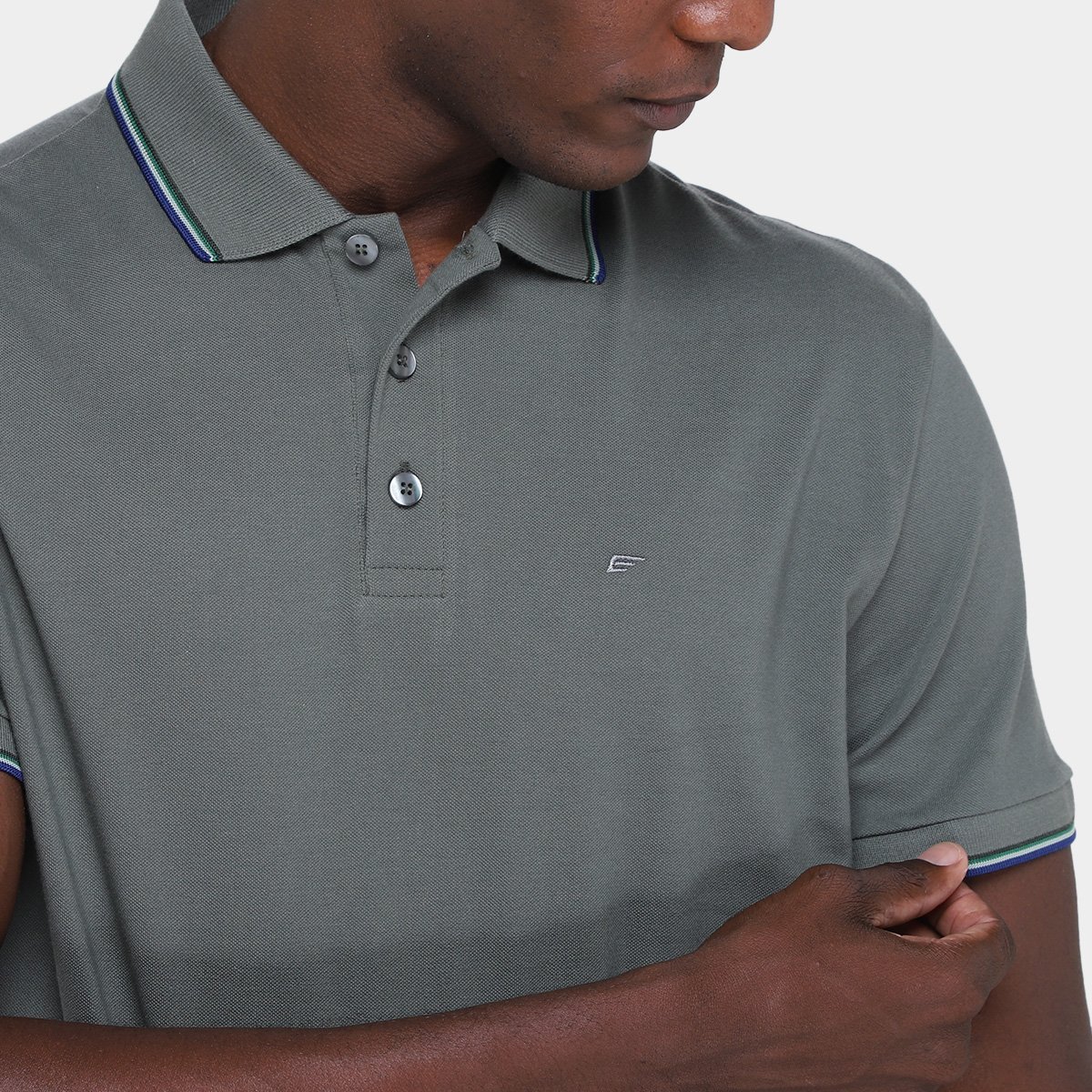 Miniatura Camisa Polo Ellus Masculina Cinza - M