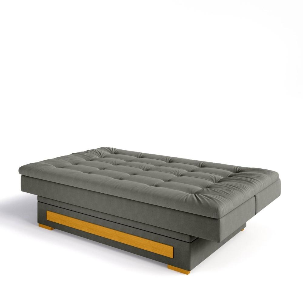 Sofa Cama com Baú Berilo Cinza