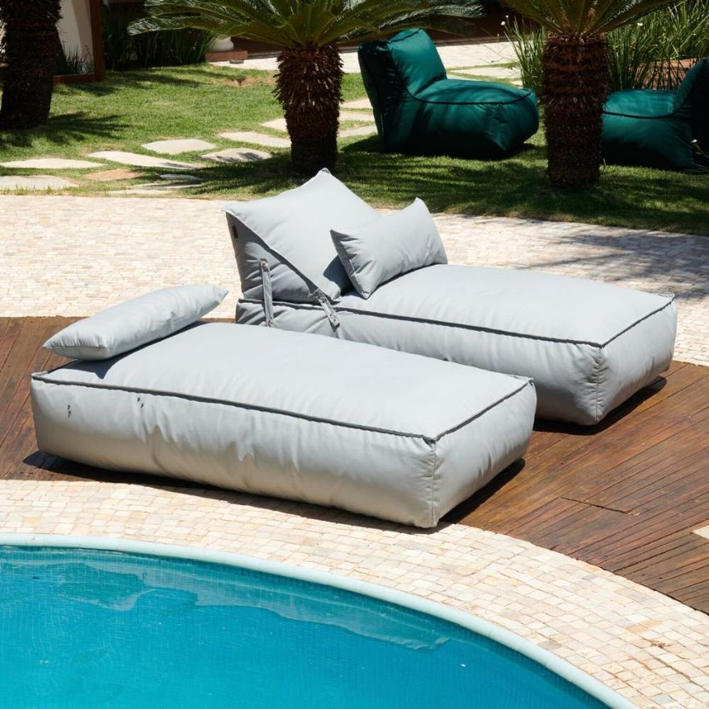 Chaise em Outdoor com Encosto Móvel Taipe Cinza