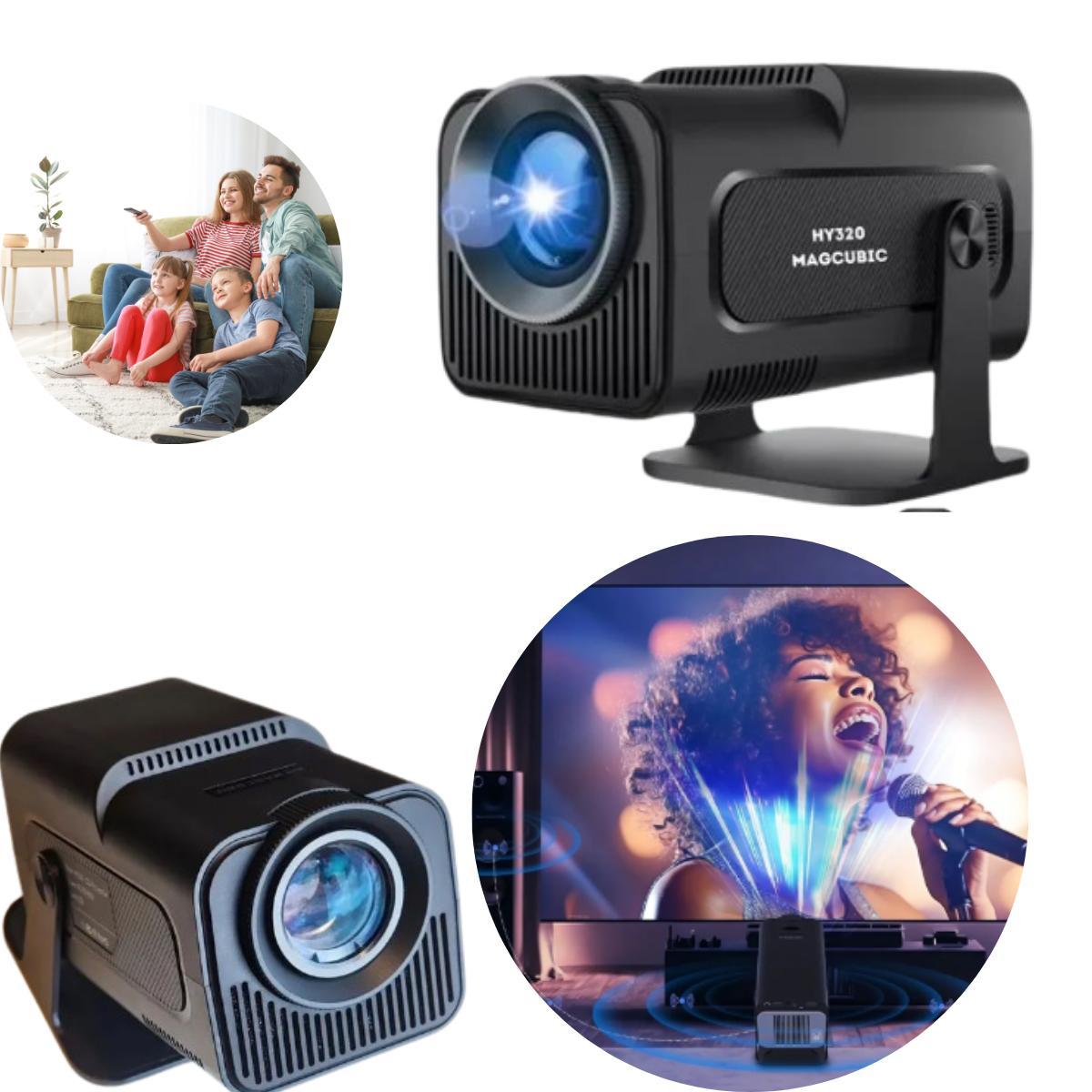 Miniatura Projetor Hy320 Wifi Hd 390 Ansi Android 13.0 Smart Tv - 4K