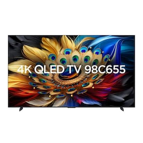 Miniatura Smart TV 98" TCL QLED 4K Ultra HD 98C655 com Sistema Operacional Android TV, Processador AIPQ, Dolby Vision Atmos, Design Sem Bordas, USB e HDMI