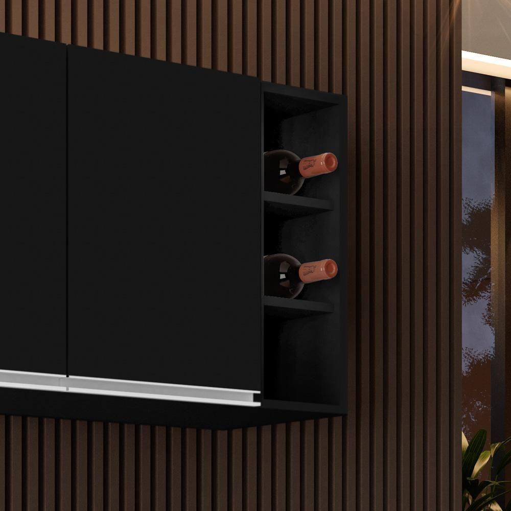 Miniatura Nicho Aéreo Adega Vertical 20cm Riad Preto - Lumil