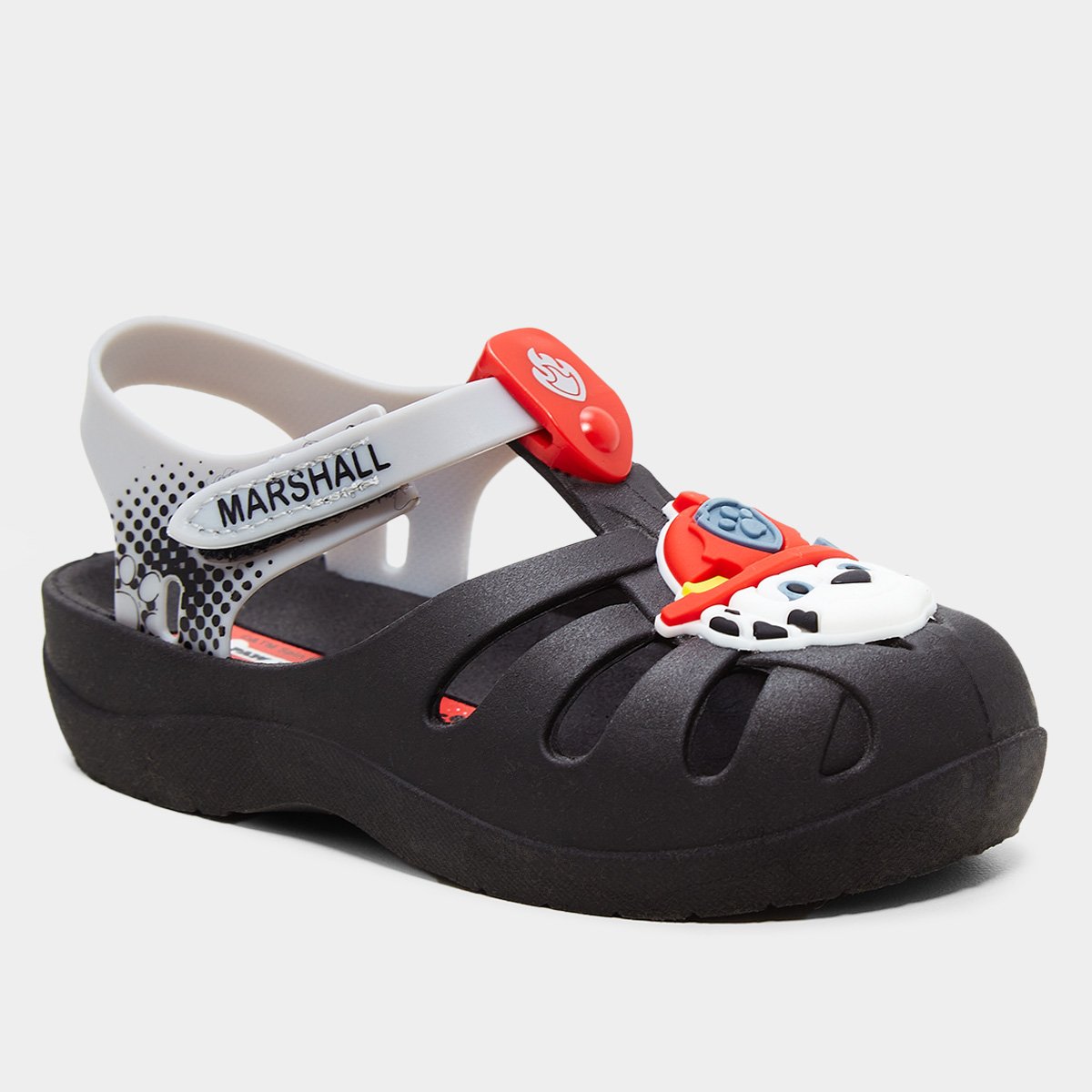 Miniatura Sandália Bebê Grendene Kids Patrulha Canina Space Menino Preto+Cinza - 17/18