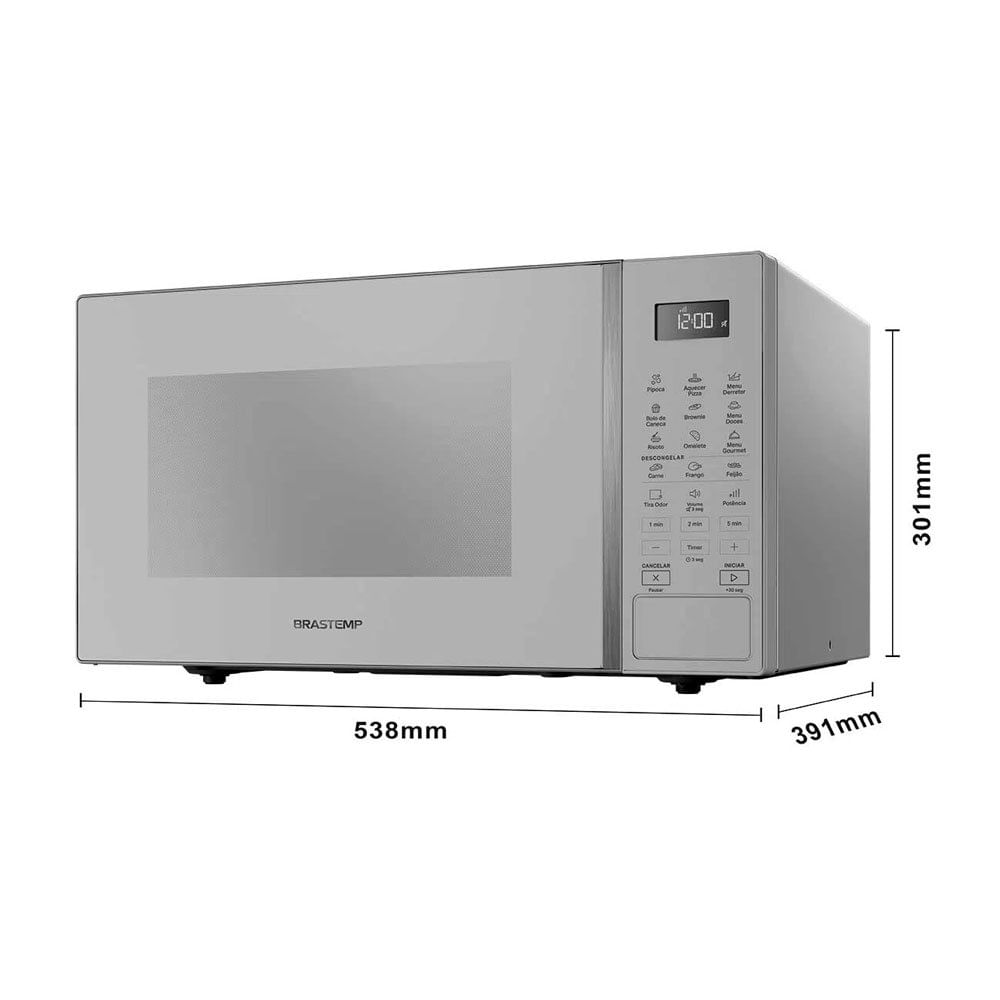 Miniatura Micro-ondas 32 Litros com Menu Gourmet BMS46AB Brastemp Branco - 110V