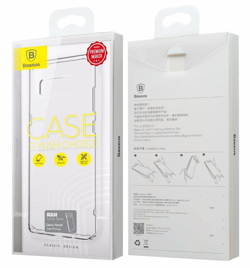 Miniatura Capa Baseus Simple Series Para Samsung Galaxy Note 8