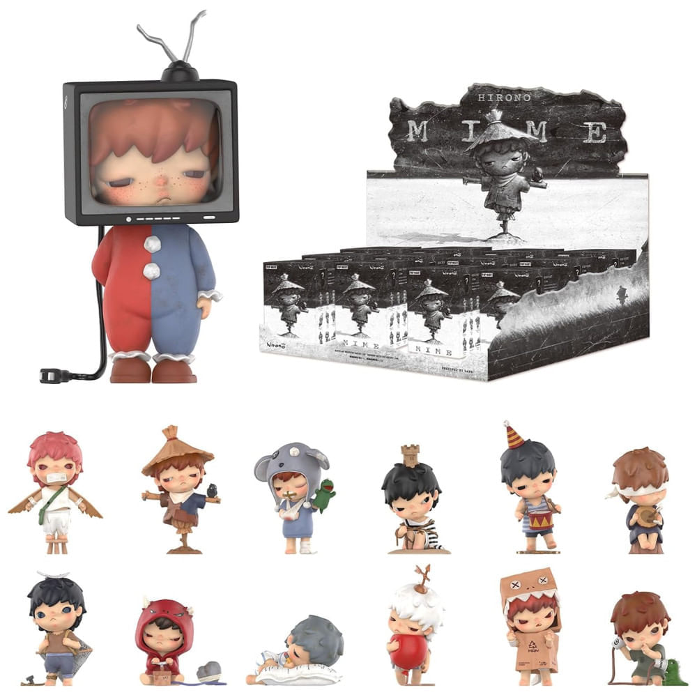 Miniatura Blind Box, Coleção de Bonecos Surpresa da POP MART, Conjunto de 12 Miniaturas Hirono, Brinquedos Colecionáveis com Design Variado para Decorar