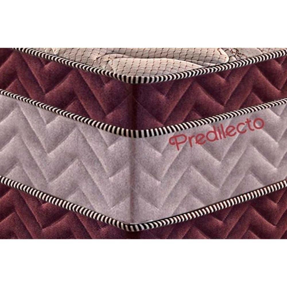 Miniatura Cama Box Baú Queen: Colchão Molas Paropas Paropas Predilecto + Base Crc Courano White(158X198)