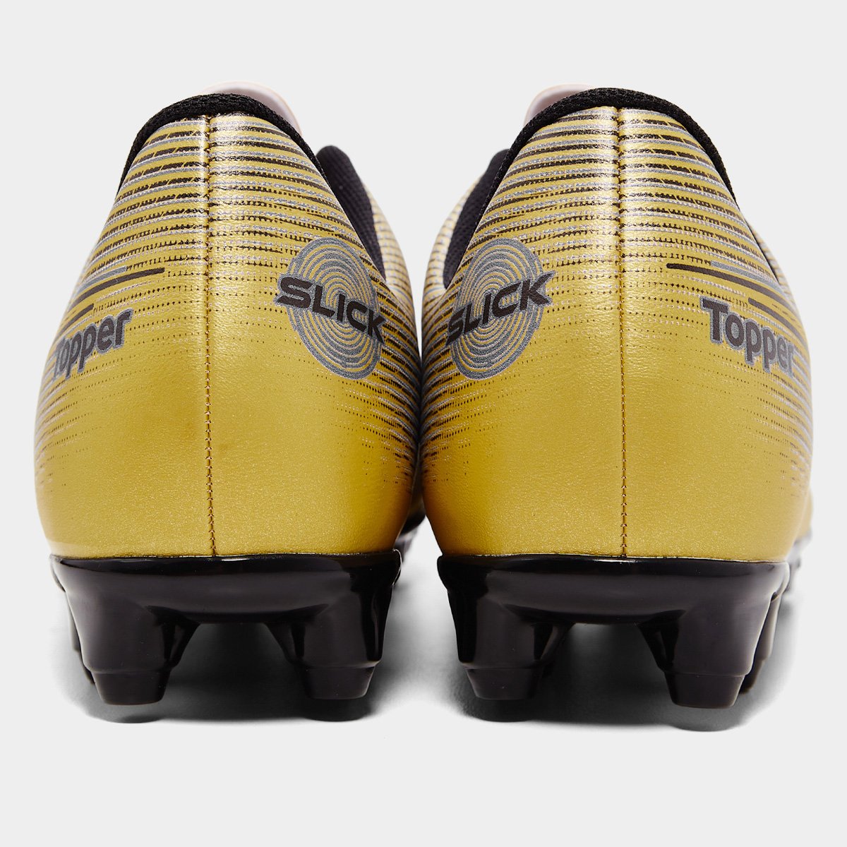 Miniatura Chuteira Campo Topper Slick VI Masculina Dourado+Preto - 37