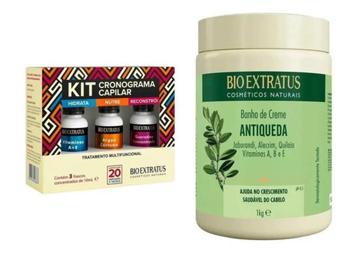 Miniatura Kit Cronograma Capilar + Máscara Jaborandi 1Kg Bio Extratus
