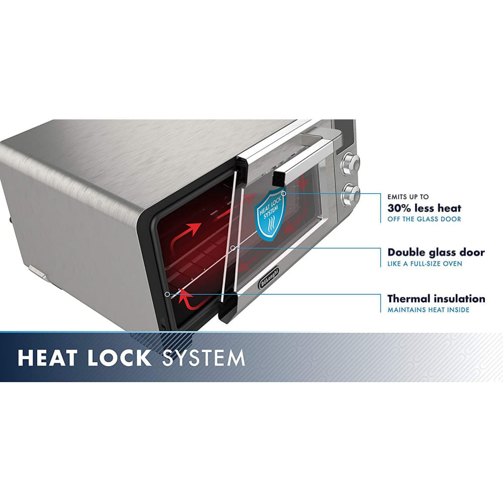 Miniatura DeLonghi Livenza Forno Elétrico de Bancada 24L com Visor LED 1800W110V Aço Inoxidável