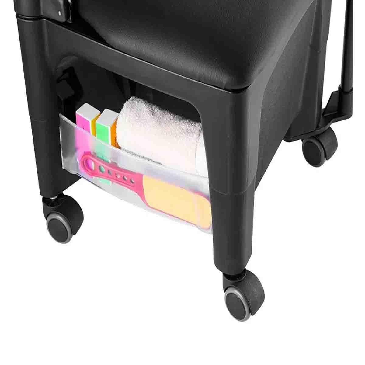 Cadeira Ciranda Manicure Pedicure Com Mesa + Suporte P/Pes